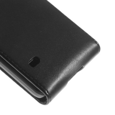 Samsung Galaxy S5 mini (G800) vertikaliai atverčiamas juodas odinis dėklas - piniginė / Priedai.lt