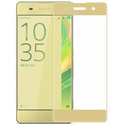 Sony Xperia XA „3D Rewan“ 9H Tempered Glass sustiprintos apsaugos auksinis pilnai dengiantis apsauginis ekrano stiklas 0,26 mm /