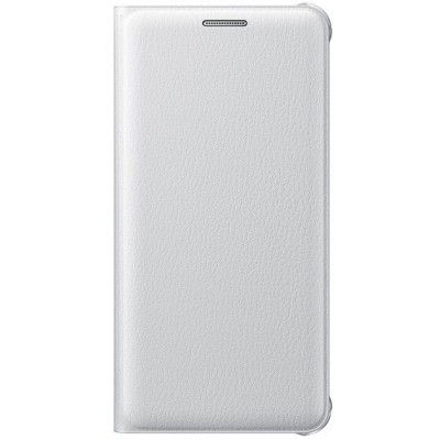 Samsung Galaxy A3 (2016) A310 originalus Flip Wallet Cover EF-WA310 atverčiamas baltas odinis dėklas - piniginė / Priedai.lt