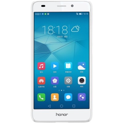 Huawei Honor 5c (Honor 7 Lite)  Nillkin Frosted Shield baltas plastikinis dėklas + apsauginė ekrano plėvelė / Priedai.lt