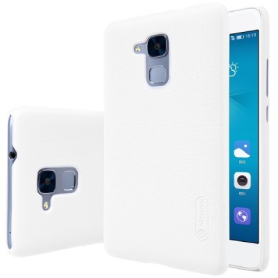 Huawei Honor 5c (Honor 7 Lite)  Nillkin Frosted Shield baltas plastikinis dėklas + apsauginė ekrano plėvelė / Priedai.lt