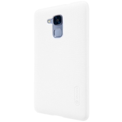 Huawei Honor 5c (Honor 7 Lite)  Nillkin Frosted Shield baltas plastikinis dėklas + apsauginė ekrano plėvelė / Priedai.lt