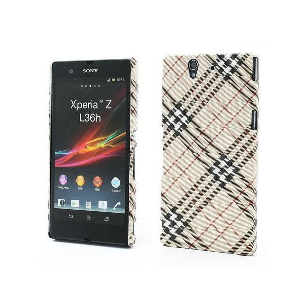 Burberry stiilis kaaned - hele pruun (Xperia Z)