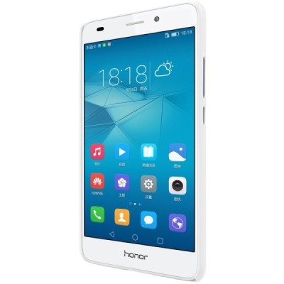 Huawei Honor 5c (Honor 7 Lite)  Nillkin Frosted Shield baltas plastikinis dėklas + apsauginė ekrano plėvelė / Priedai.lt