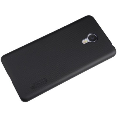 Meizu m3 note Nillkin Frosted Shield juodas plastikinis dėklas + apsauginė ekrano plėvelė / Priedai.lt