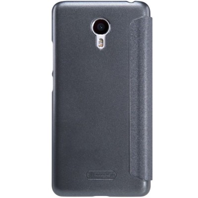 Meizu m3 note pilkas odinis atverčiamas Nillkin Sparkle dėklas / Priedai.lt