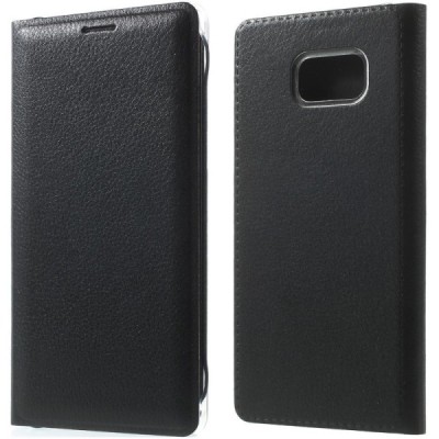 Samsung Galaxy Note 7 (N930) juodas odinis atverčiamas Smart Wallet dėklas - piniginė / Priedai.lt
