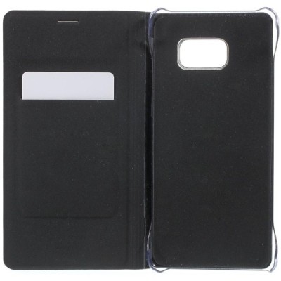 Samsung Galaxy Note 7 (N930) juodas odinis atverčiamas Smart Wallet dėklas - piniginė / Priedai.lt