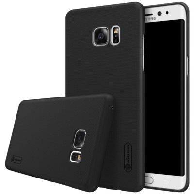 Nillkin Frosted Shield Samsung Galaxy Note 7 (N930) juodas plastikinis dėklas + apsauginė ekrano plėvelė / Priedai.lt