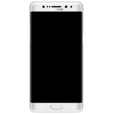 Nillkin Frosted Shield Samsung Galaxy Note 7 (N930) baltas plastikinis dėklas + apsauginė ekrano plėvelė / Priedai.lt