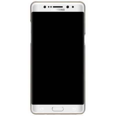 Nillkin Frosted Shield Samsung Galaxy Note 7 (N930) auksinis plastikinis dėklas + apsauginė ekrano plėvelė / Priedai.lt