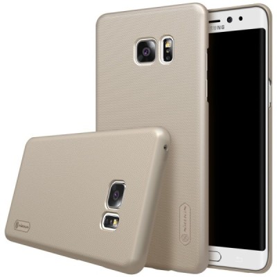 Nillkin Frosted Shield Samsung Galaxy Note 7 (N930) auksinis plastikinis dėklas + apsauginė ekrano plėvelė / Priedai.lt