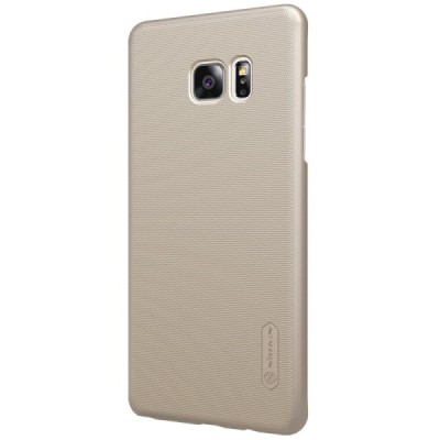 Nillkin Frosted Shield Samsung Galaxy Note 7 (N930) auksinis plastikinis dėklas + apsauginė ekrano plėvelė / Priedai.lt
