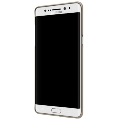 Nillkin Frosted Shield Samsung Galaxy Note 7 (N930) auksinis plastikinis dėklas + apsauginė ekrano plėvelė / Priedai.lt