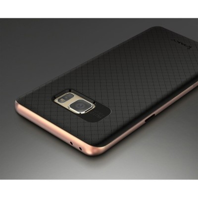 Samsung Galaxy Note 7 (N930) „IPAKY“ kieto silikono TPU juodas (rožiniais apvadais) dėklas - nugarėlė / Priedai.lt