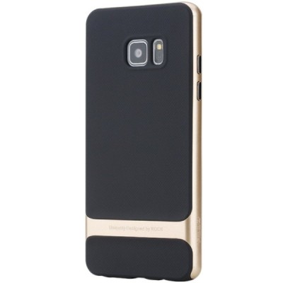 „Rock“ Royce sustiprintos apsaugos Samsung Galaxy Note 7 (N930) juodas aukso spalvos apvadais kieto silikono (TPU) ir plastiko d
