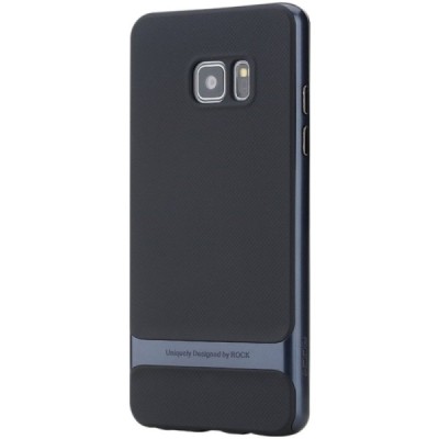 „Rock“ Royce sustiprintos apsaugos Samsung Galaxy Note 7 (N930) juodas mėlynos spalvos apvadais kieto silikono (TPU) ir plastiko