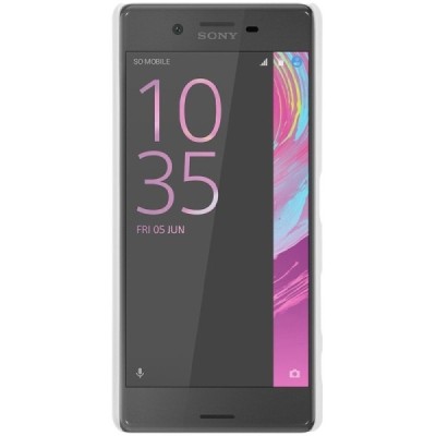 Nillkin Frosted Shield Sony Xperia X (F5121, F5122) baltas plastikinis dėklas + apsauginė ekrano plėvelė / Priedai.lt