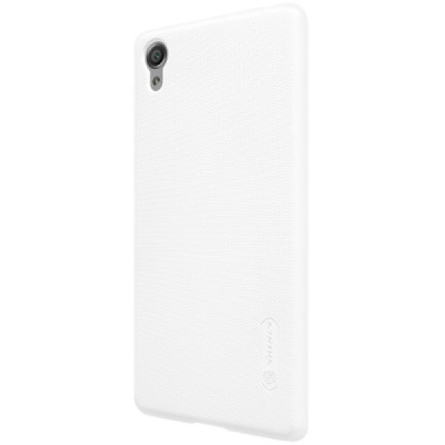 Nillkin Frosted Shield Sony Xperia X (F5121, F5122) baltas plastikinis dėklas + apsauginė ekrano plėvelė / Priedai.lt