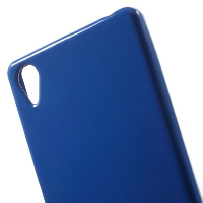 Sony Xperia X (F5121, F5122) Mercury tamsiai mėlynas kieto silikono tpu dėklas - nugarėlė / Priedai.lt