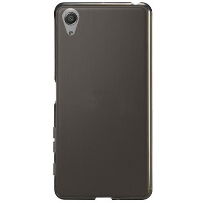 Sony Xperia X (F5121, F5122) skaidrus (permatomas) silikoninis TPU ploniausias pasaulyje pilkas dėklas / Priedai.lt