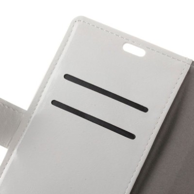 Huawei Y5 II (Huawei Y5 2, Huawei Honor 5, Huawei Honor Play 5, Huawei Honor 5 Play) atverčiamas baltas odinis dėklas, knygutė -
