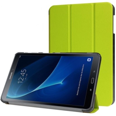 Samsung Galaxy Tab A 10.1 2016 (T580, T585) atverčiamas žalias odinis dėklas - knygutė / Priedai.lt