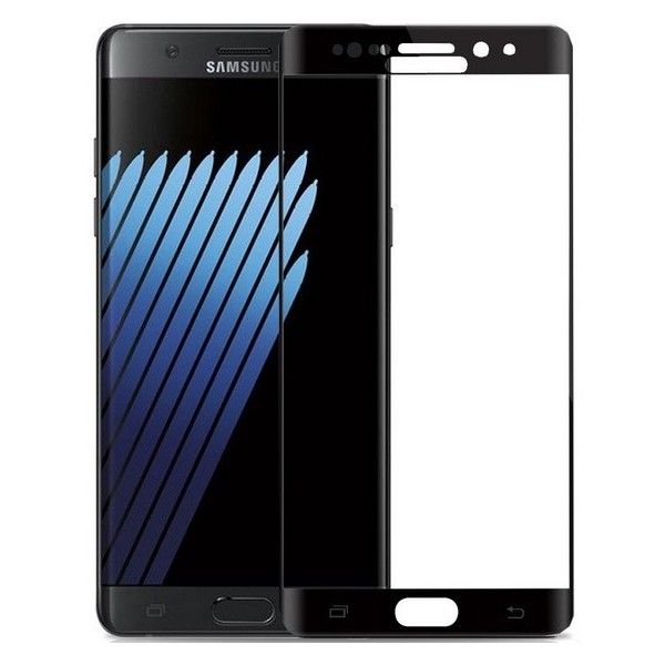 „Amorus“ Tempered Glass kaitsev ekraaniklaas 0.22 mm - must (Galaxy Note 7)