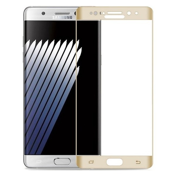 „Amorus“ Tempered Glass kaitsev ekraaniklaas 0.22 mm - kuldne (Galaxy Note 7)