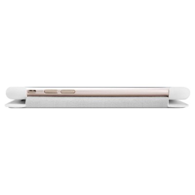 Prabangus „Nillkin“ Qin serijos baltas odinis atverčiamas Apple iPhone 7 (iPhone 8) dėklas / Priedai.lt