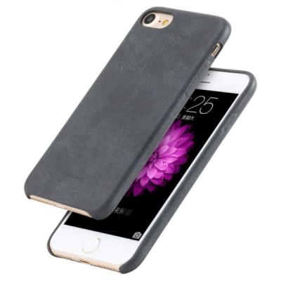„USAMS“ Slim Leather Bob serijos Apple iPhone 7 (iPhone 8) juodas odinis dėklas - nugarėlė / Priedai.lt