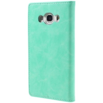 Mercury Blue Moon atverčiamas Samsung Galaxy J5 2016 (J510) mėtinis odinis dėklas - piniginė / Priedai.lt