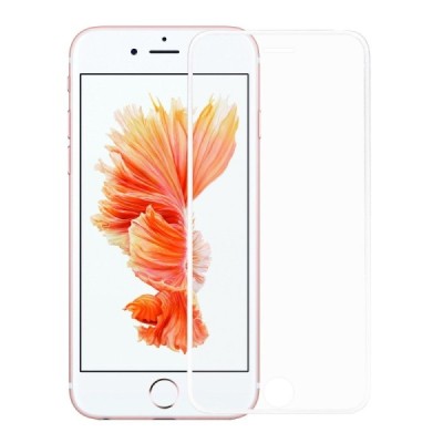 iPhone 6 (6s) Tempered Glass sustiprintos apsaugos skaidrus pilnai dengiantis apsauginis ekrano stiklas su silikoniniais (TPU) a