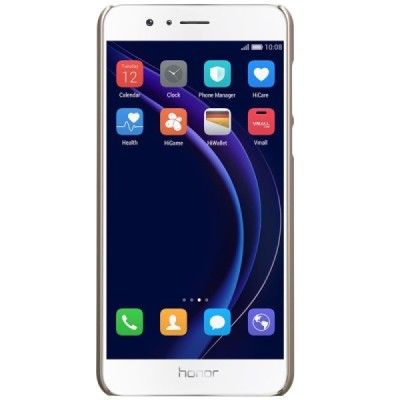 Nillkin Frosted Shield Honor 8 auksinis plastikinis dėklas + apsauginė ekrano plėvelė / Priedai.lt
