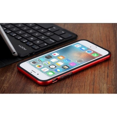 „Rock“ Royce sustiprintos apsaugos Apple iPhone 7 (iPhone 8) juodas raudonos spalvos apvadais kieto silikono (TPU) ir plastiko d