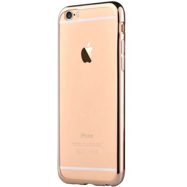 „Devia“ Glitter kaaned - Läbipaistev, kuldne + kaitsev ekraaniklaas (iPhone 7 / 8 / SE 2020 / SE 2022)