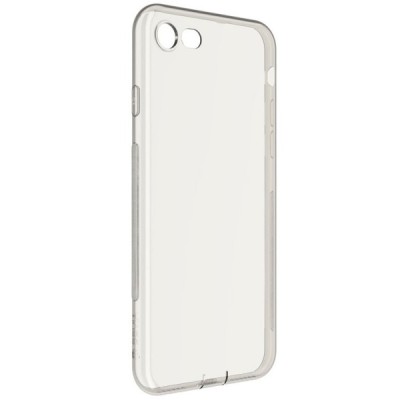 Apple iPhone 7 (iPhone 8) „Devia“ Naked Case TPU ploniausias silikoninis skaidrus pilkas permatomas dėklas ir apsauginis ekrano 
