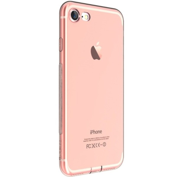 „Devia“ Naked läbipaistev kaaned - roosa + kaitsev ekraaniklaas (iPhone 7 / 8 / SE 2020 / SE 2022)