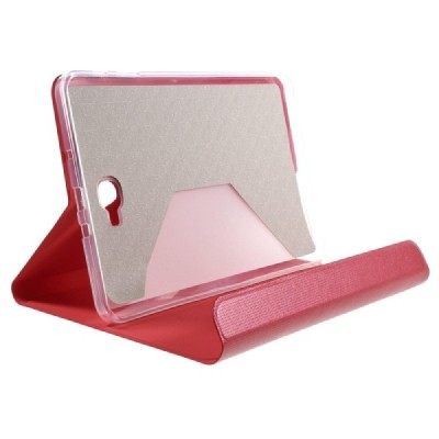 Samsung Galaxy Tab A 10,1 2016 (T580, T585) Smart Case atverčiamas raudonas odinis dėklas - knygutė / Priedai.lt
