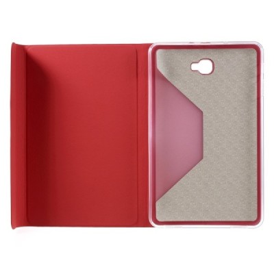 Samsung Galaxy Tab A 10,1 2016 (T580, T585) Smart Case atverčiamas raudonas odinis dėklas - knygutė / Priedai.lt