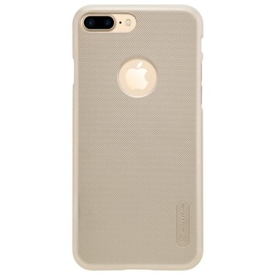 Nillkin Frosted Shield Apple iPhone 7 Plus (iPhone 8 Plus) auksinis plastikinis dėklas + apsauginė ekrano plėvelė / Priedai.lt