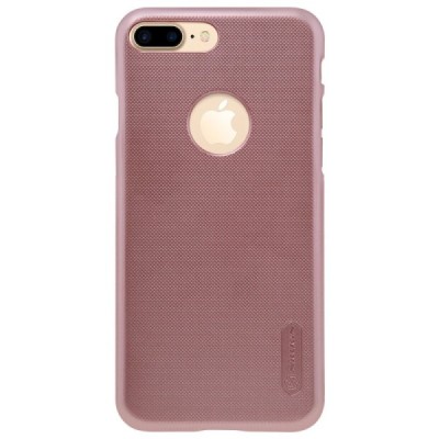 Nillkin Frosted Shield Apple iPhone 7 Plus (iPhone 8 Plus) rožinis plastikinis dėklas + apsauginė ekrano plėvelė / Priedai.lt