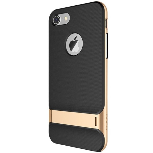 „Rock“ Royce Kickstand kaaned - must / kuldne (iPhone 7 / 8 / SE 2020 / SE 2022)