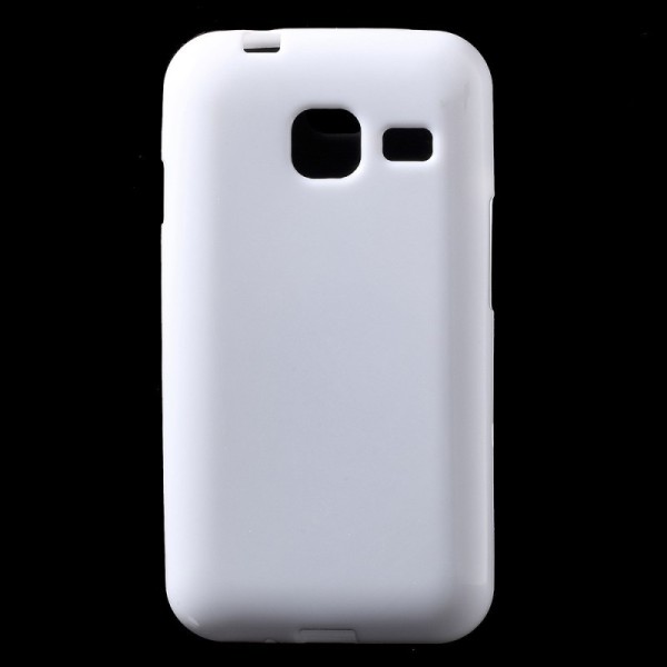 Kõva silikoon (TPU) kaaned - valge (Galaxy J1 mini)