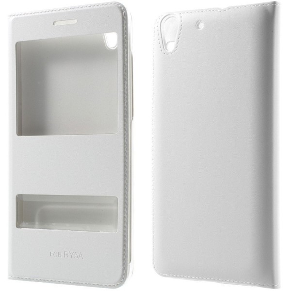 „Smart Window“ Pööratav Nahk kaaned - valge (Y6 II)