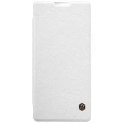 Prabangus „Nillkin“ Qin serijos baltas odinis atverčiamas Sony Xperia XA Ultra (F3212, F3216) dėklas / Priedai.lt