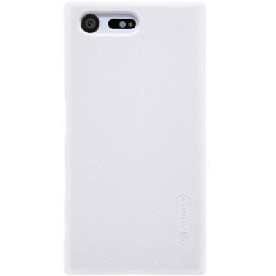 Nillkin Frosted Shield Sony Xperia X Compact (F5321) baltas plastikinis dėklas + apsauginė ekrano plėvelė / Priedai.lt