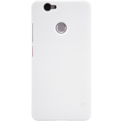 Huawei Nova Nillkin Frosted Shield baltas plastikinis dėklas + apsauginė ekrano plėvelė / Priedai.lt