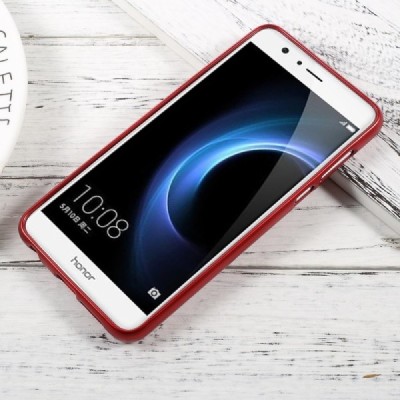Honor 8 (Huawei Honor 8) raudonas Mercury kieto silikono (TPU) dėklas - nugarėlė / Priedai.lt