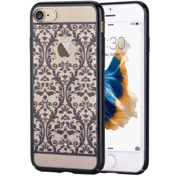 „Devia“ Baroque Swarovski kaaned - must (iPhone 7 / 8 / SE 2020 / SE 2022)
